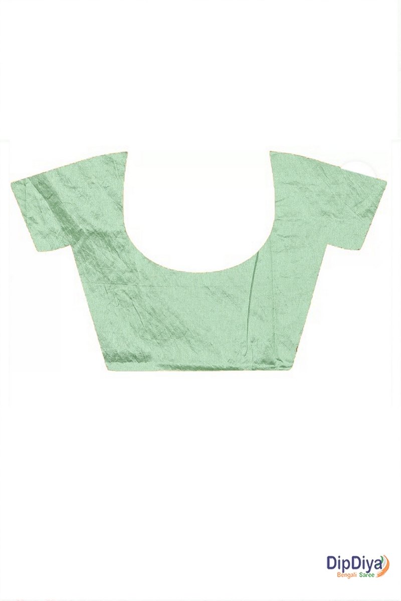 Emerald Green Cotton Blended Soumika Kantha Stitch Saree (592)